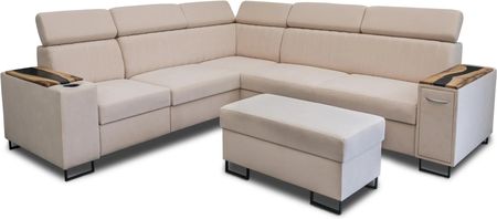 Narożnik Relax Simba II 250/280 cm - funkcja spania, podłokietniki z orzecha+żywica HIT! - zdjęcie 2