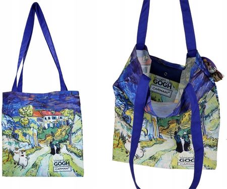 Carmani, torba na ramię, na zakupy do 5kg - van Gogh/Wiejska droga - zdjęcie 3
