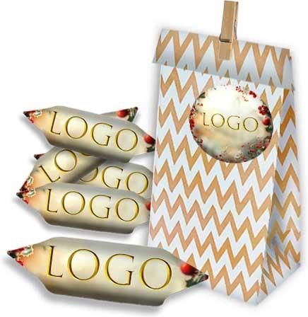 Zdjęcie Candy Pixel Krówki Reklamowe Z Logo W Torebkach Kraft Zygzak 50Kpl - Mysłowice