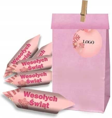 Zdjęcie Candy Pixel Krówki Reklamowe Z Logo W Torebkach Różowych 50Kpl - Mysłowice
