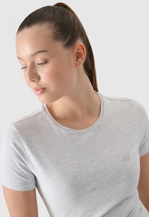 Damski t-shirt basic 4F 4FWMM00TTSHF2255 szary - zdjęcie 5