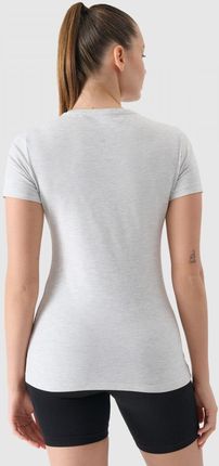 Damski t-shirt basic 4F 4FWMM00TTSHF2255 szary - zdjęcie 2