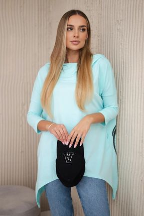 Bluza z nadrukiem roweru miętowa - zdjęcie 2