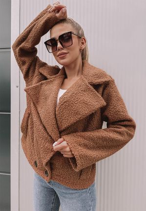 Krótka kurtka Sheep camelowa : Rozmiar - Jeden rozmiar - zdjęcie 2