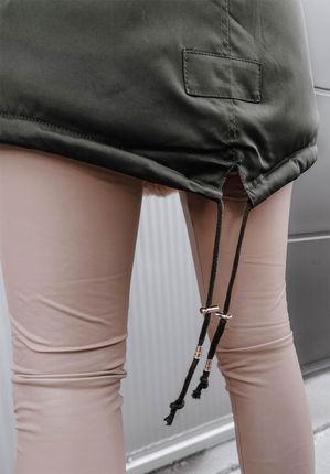 Kurtka z futerkiem i kapturem Jazmine beżowa-khaki : Rozmiar - XL - zdjęcie 2