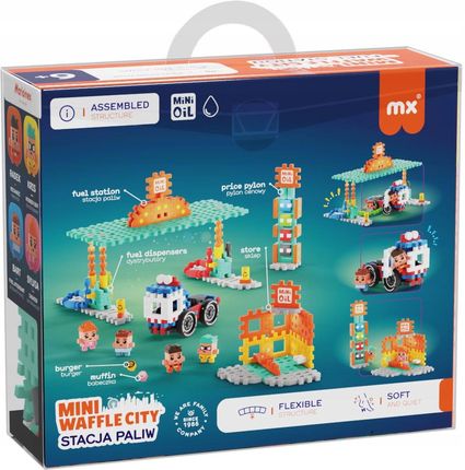 Marioinex Wafle Mini Stacja Paliw Benzynowa 4 Figurki 148El. - zdjęcie 3