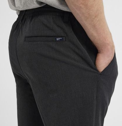 Eleganckie spodnie chino z gumką w pasie North 56°4 grafitowe - zdjęcie 2