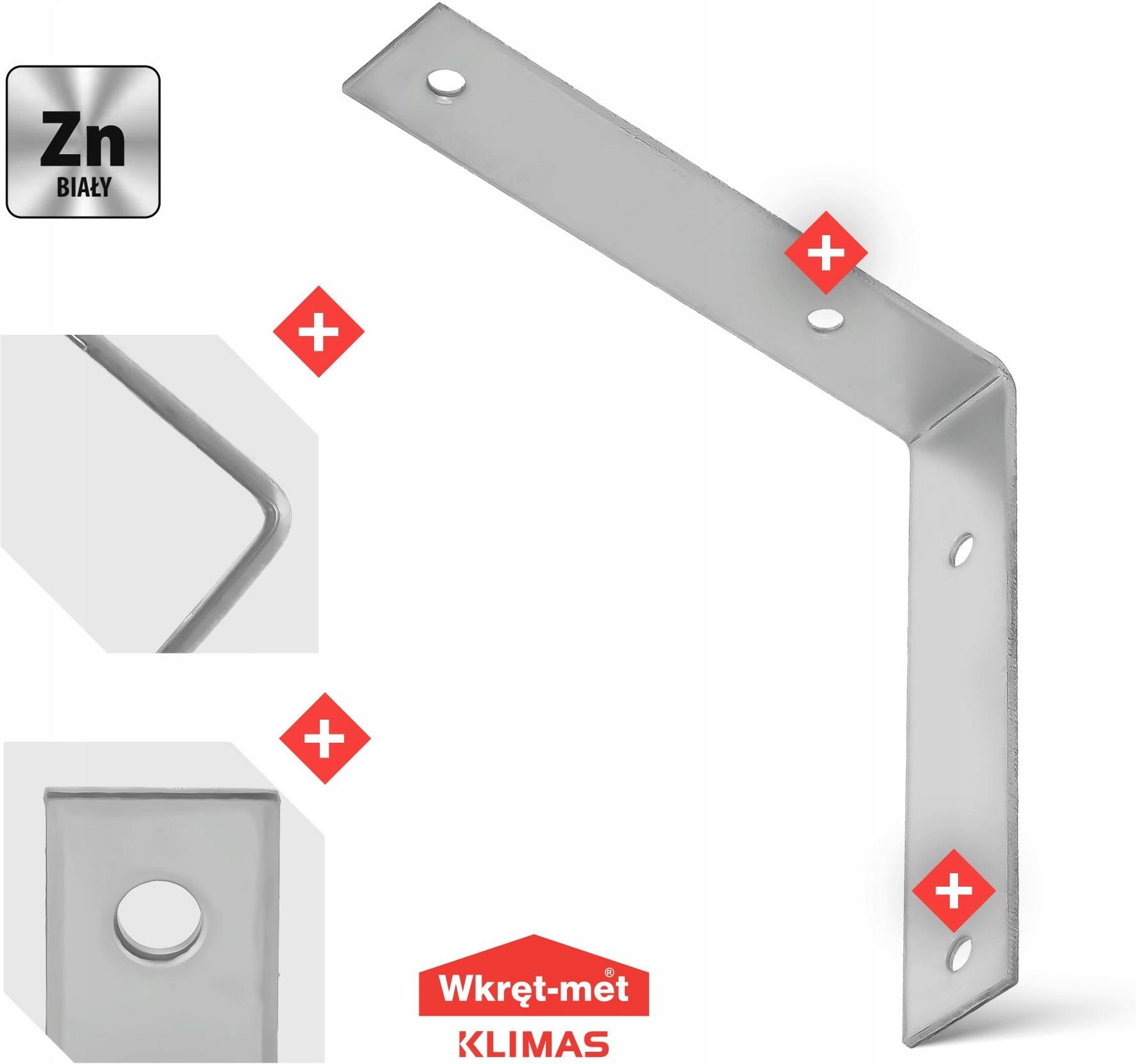 25x Kątownik Stalowy Ciesielski Stolarski 100x100x20 mm Montażowy