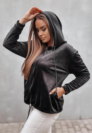 Bluza welurowa Classy czarna : Rozmiar - 3XL - zdjęcie 2