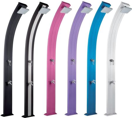 Formidra Prysznic Ogrodowy Solar Spring 30L Z Obrotowym Podkładem Aluminium 228cm Niebieskie - zdjęcie 2