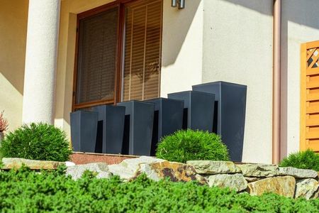 Deco4Home Zestaw 3X Doniczka Donice Antracyt Mat Ogrodowa Kwietnik Stojący + 3 Wkłady - zdjęcie 3