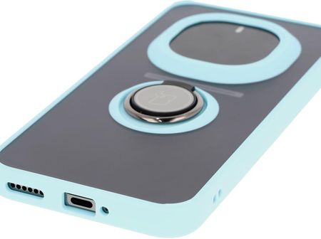 Bizon Case Hybrid Ring Do Honor Magic7 Pro Z Jasnoniebieską Ramką - zdjęcie 6