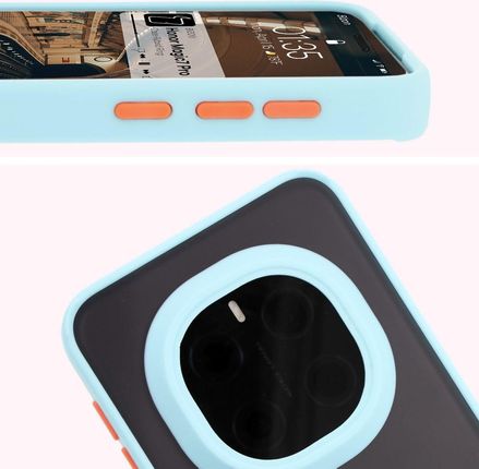 Bizon Case Hybrid Ring Do Honor Magic7 Pro Z Jasnoniebieską Ramką - zdjęcie 4