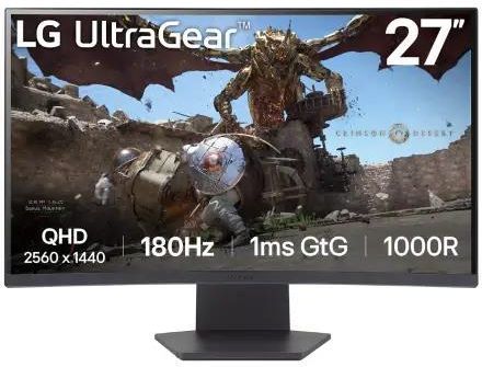 Zdjęcie Produkt z Outletu: Lg Ultragear 27Gs60Qc-B 27" 2K Va 180Hz 1Ms Zakrzywiony Gamingowy - Warszawa
