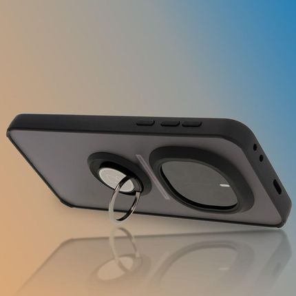 Bizon Case Hybrid Ring Do Honor Magic7 Pro Z Czarną Ramką - zdjęcie 2