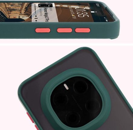 Bizon Case Hybrid Ring Do Honor Magic7 Pro Z Ciemnozieloną Ramką - zdjęcie 6