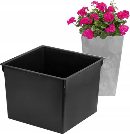 Wkład Doniczka Wymienny 22X22 cm Czarny 8 L Do Doniczek Prosperplast H 42 1778199646 - zdjęcie 2