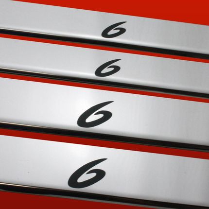 Steel Mazda 6 Mk2 Nakładki Progowe Ze Stali Nierdzewnej 304 Wykończenie Połysk Czarny Napis - zdjęcie 5