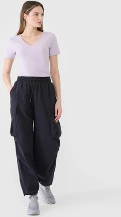 Damski t-shirt basic 4F 4FWSS25TTSHF1990 - fioletowy - zdjęcie 2