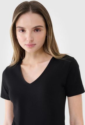 Damski t-shirt basic 4F 4FWSS25TTSHF1990 - czarny - zdjęcie 2