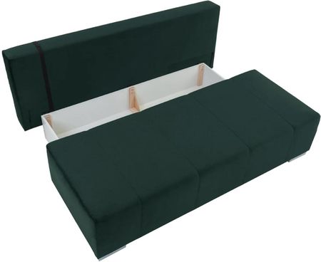 Black Red White Sofa Trzyosobowa Street Iv Rozkładana Z Pojemnikiem Welurowa Zielona - zdjęcie 2