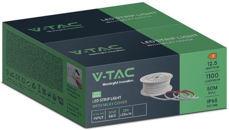 Taśma LED 230V V-TAC Bezpunktowa COB 286LED/m 12,5W/m Rolka 50mb VT-2025 286-50M 4000K 1100lm - zdjęcie 3