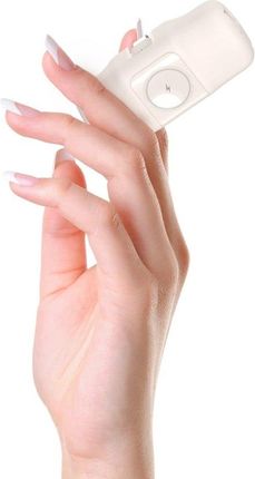 Wozinsky Mini Powerbank Wf16-Ycs 5000mAh 15W USB-C Z Wbudowanym Kablem I Ładowarką Do Apple Watch Beżowy - zdjęcie 3