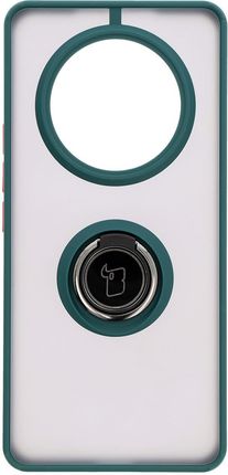 Etui Z Uchwytem Na Palec Bizon Case Hybrid Ring Do Honor Magic7 Lite Przydymione Ciemnozieloną Ramką - zdjęcie 6
