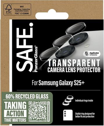 Panzerglass Szkło Hartowane Na Obiektyw Safe Camera Lens Protector Do Samsung Galaxy S25 Przezroczysty - zdjęcie 2