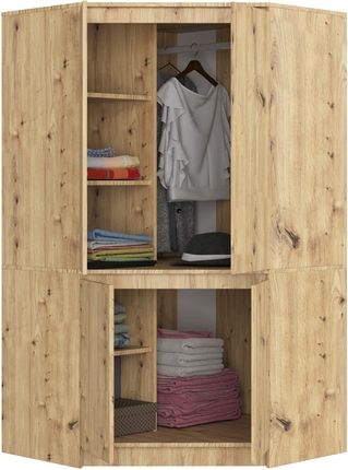 Akord Furniture Factory Szafa Narożna S100 4D Clp Dąb Artisan (SP0PSZS100ART) - zdjęcie 4
