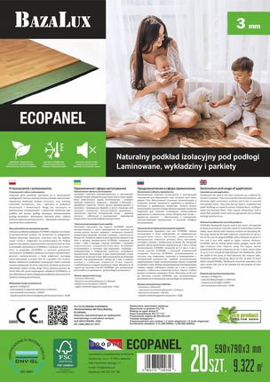 Podkład pod panele Ecopanel 3mm 9,322m2 1765933160 - zdjęcie 3