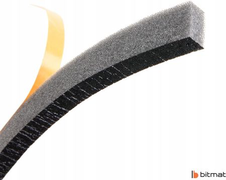 Bitmat Uszczelka Wygłuszająca Piankowa Izolacja Dźwięków I Zimna Czarna Klej 20mm - zdjęcie 4