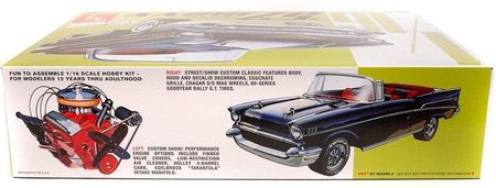 Amt Model Plastikowy Samochód 1:16 1957 Chevy Bel Air Convertible Amt1159 - zdjęcie 4