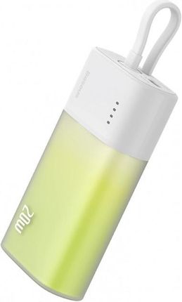 Powerbank Baseus Popsicle 5200mAh 20W z wbudowanym kablem Lightning (+ biały kabel Baseus Simple USB-C - USB-C 60W/20V/3A/30cm) - biało-zielony - zdjęcie 5