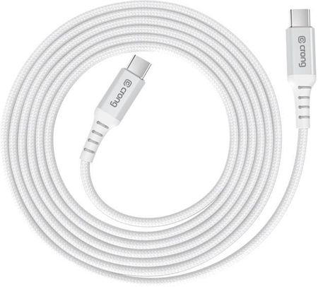 Crong Armor Link - Kabel 60W PD 3A USB-C do USB-C 150cm (biały) - zdjęcie 2