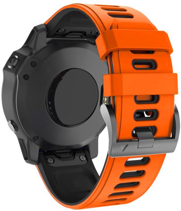 Tech Band Pomarańczowo Czarny Pasek Do Garmin Fenix 7 Pro Sapphire