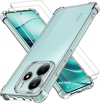 Teleprotector Etui Do Xiaomi Redmi Note 14 4G I Case Clear Anti Shock 2 Sztuki Szkło - zdjęcie 4