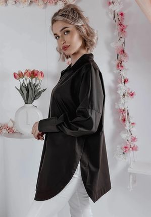 Koszula Oversize Rennes czarna : Rozmiar - S/M - zdjęcie 2
