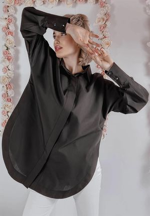 Koszula Oversize Rennes czarna : Rozmiar - L/XL - zdjęcie 3