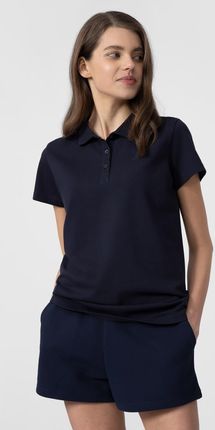 4F Damska Koszulka Polo Regular Granatowa Polówka na 3 Guziki XS - zdjęcie 4