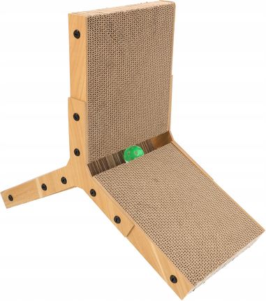 Drapak Dla Kota Do Drapania Tekturowy Kartonowy Duży Dla Kotów Brązowy 47 Cm - zdjęcie 2