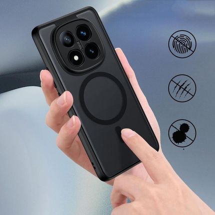 Tech Protect Etui Magmat Magsafe Xiaomi Redmi Note 14 Pro 5G Przezroczysto Czarny - zdjęcie 2
