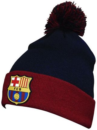 Czapka Zimowa FC Barcelona z Pomponem Herb Logo Granatowa DZIECIĘCA 52/54 - zdjęcie 2