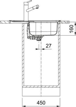 Franke Spark SKL 611-62/50 Stal szlachetna len 101.0712.224 - zdjęcie 2