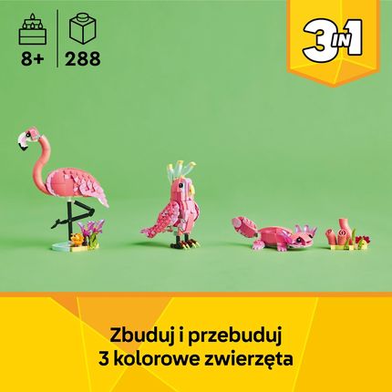 LEGO Creator 3 w 1 31170 Dzikie zwierzęta: różowy flaming - zdjęcie 3