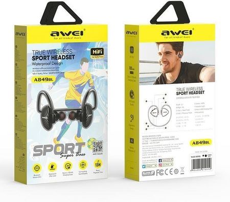 Awei Bluetooth Czarny/ Czarny (A849BL) - zdjęcie 2