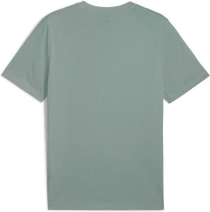 Koszulka męska Puma ESS SMALL NO.1 LOGO zielona 68253530 - zdjęcie 2