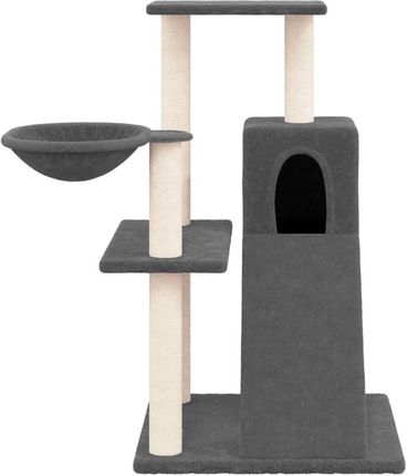 Dkd Home Decor Drapak Z Sizalowymi Słupkami Do Drapania Ciemnoszary 82Cm 1778765434 - zdjęcie 2