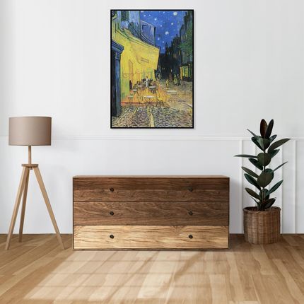 Plakat 50x70cm Café Terrace at Night, Van Gogh Vintage do Salonu - zdjęcie 3