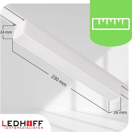 Ledhoff Oświetlenie Szynowe Magnetyczne Zestaw Listwa 1M + 2X Lampa Liniowa Led (B8304B8157+2XB8183) - zdjęcie 3